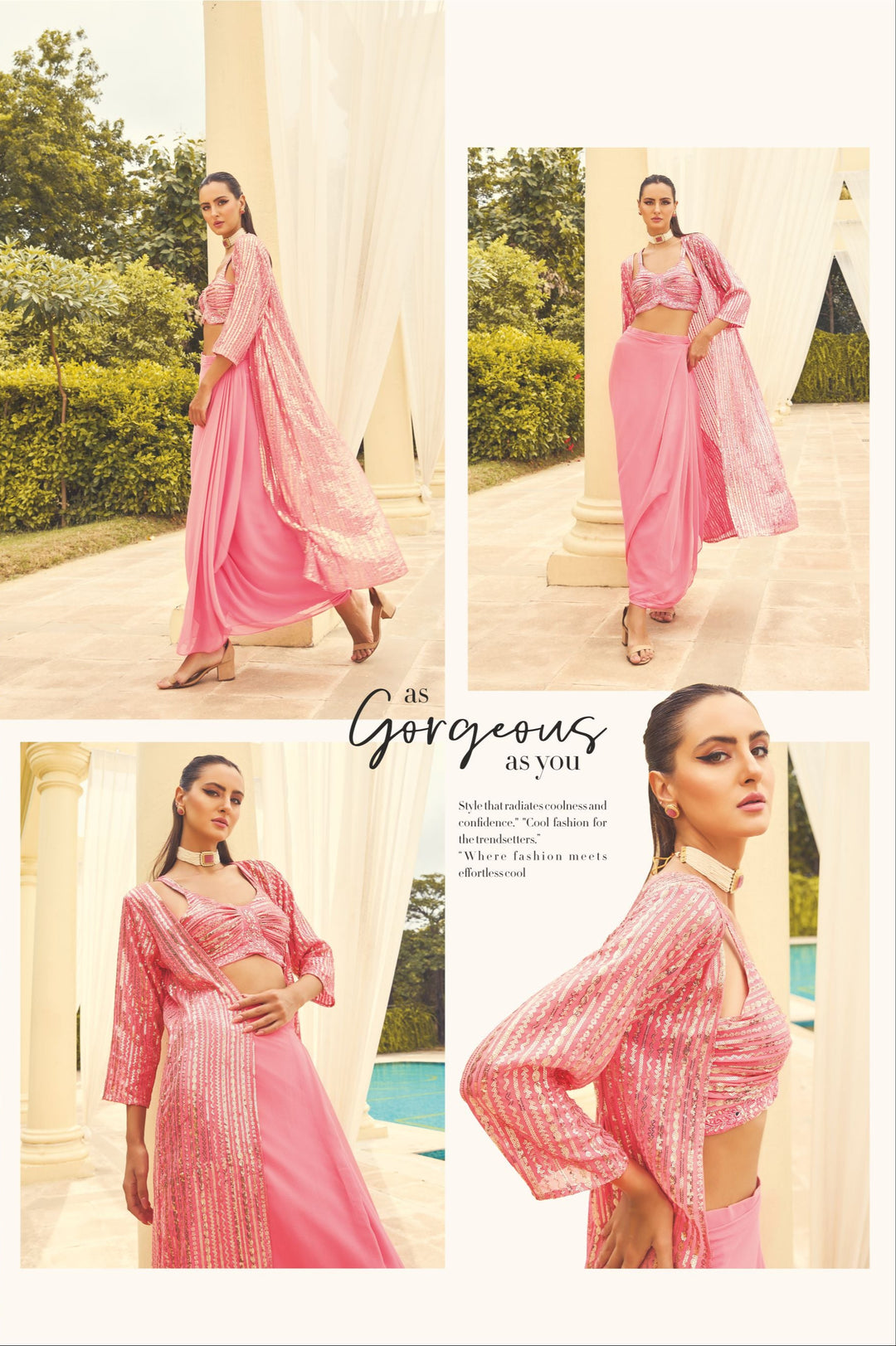 Rosy Luxe Jacket Set