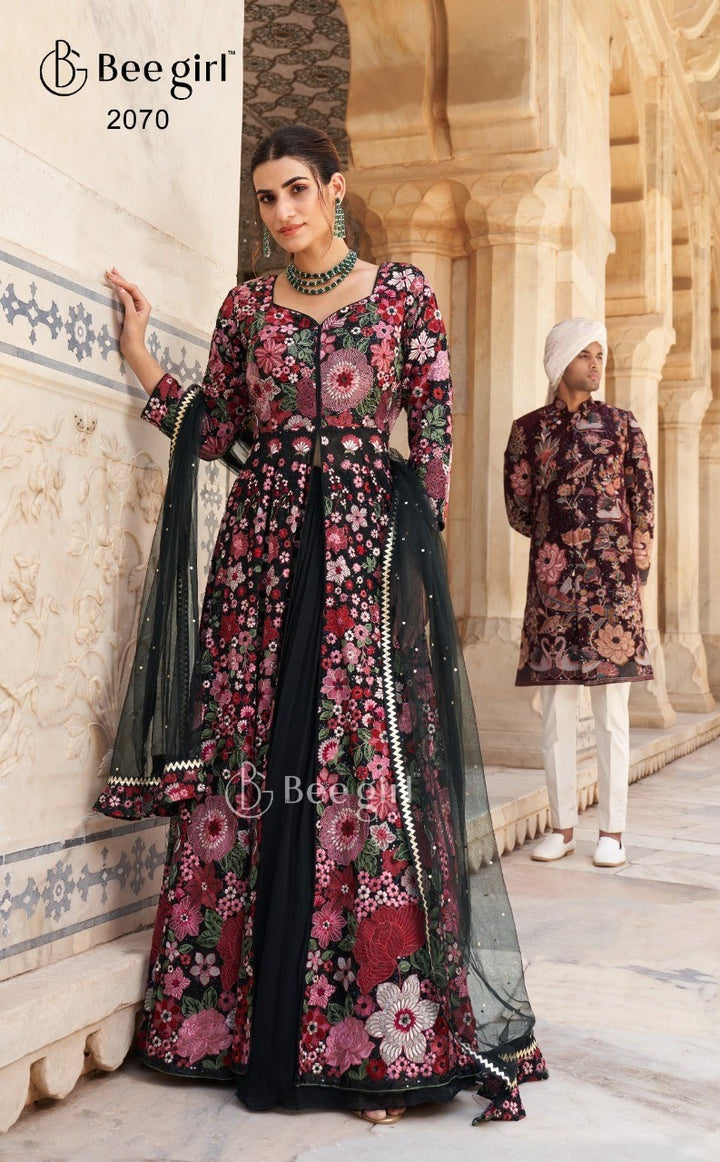 Sleek Black Indo-Western Ensemble by B Girl