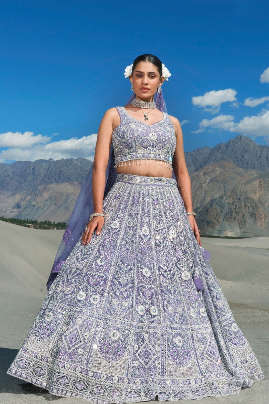 Ethereal Lilac Elegance – B Girl Lehenga
