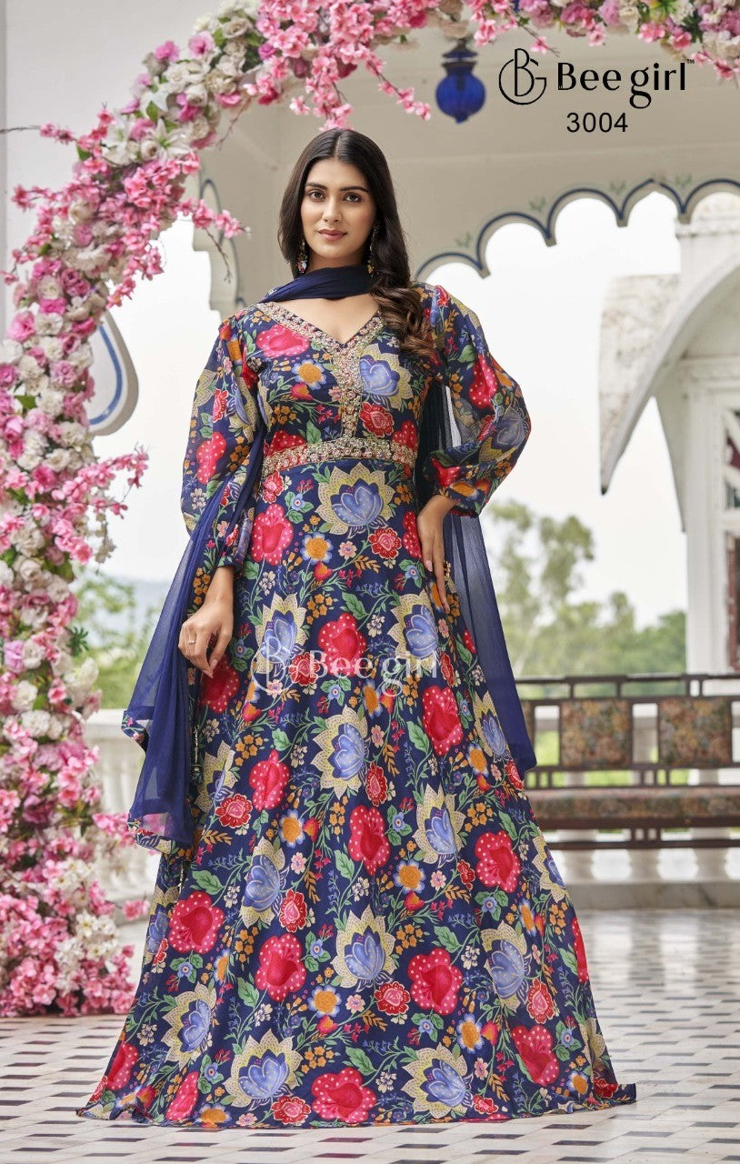 Enchanting Blue Flow Gown by B Girl