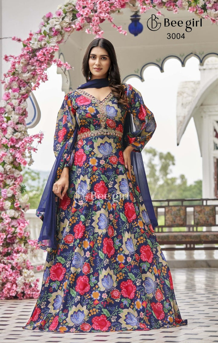 Enchanting Blue Flow Gown by B Girl