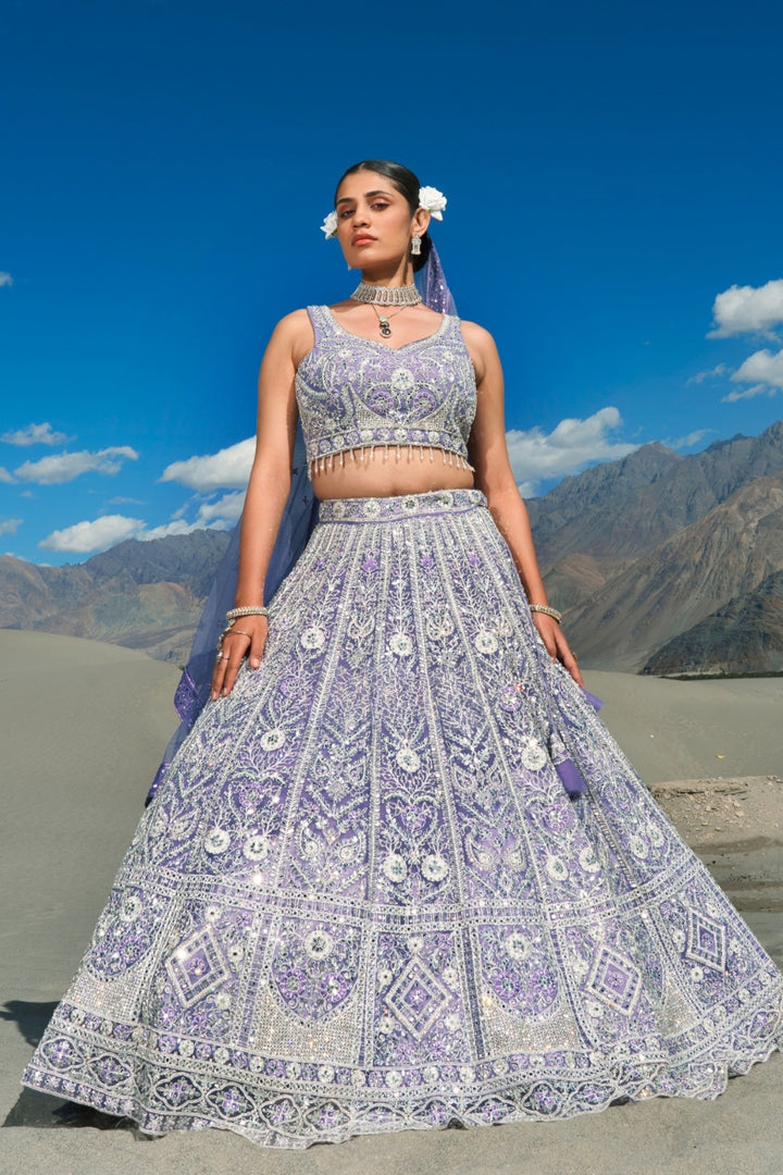 Ethereal Lilac Elegance – B Girl Lehenga