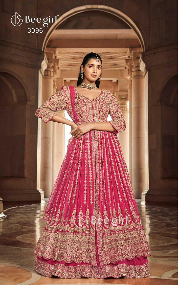 Rosewater Radiance" Indo-Western Attire