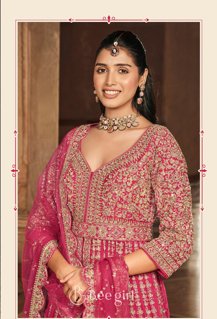 Rosewater Radiance" Indo-Western Attire