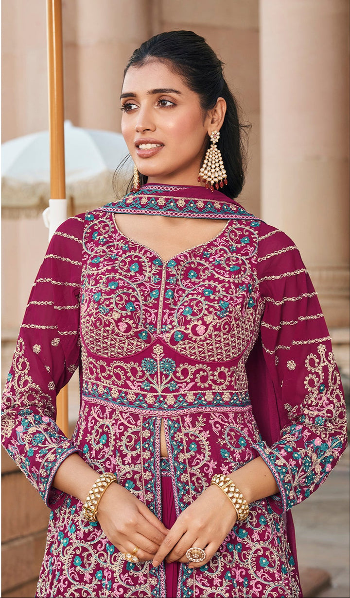Indo-Western Embroidered Suit