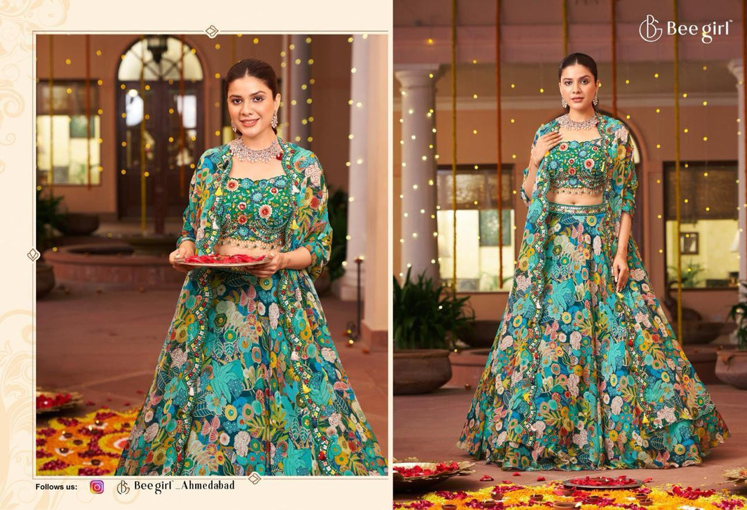 Vibrant Floral Fusion Lehenga Set