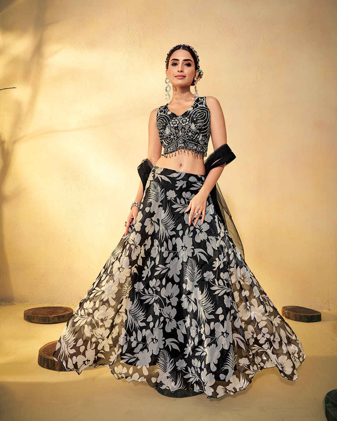 Flowing Floral Fantasy Lehenga