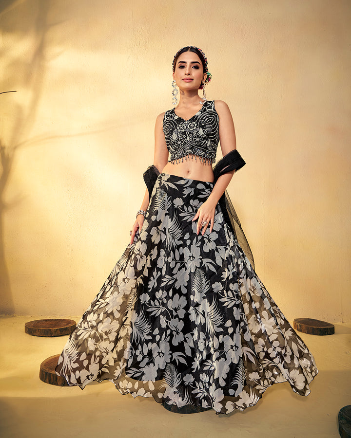Flowing Floral Fantasy Lehenga