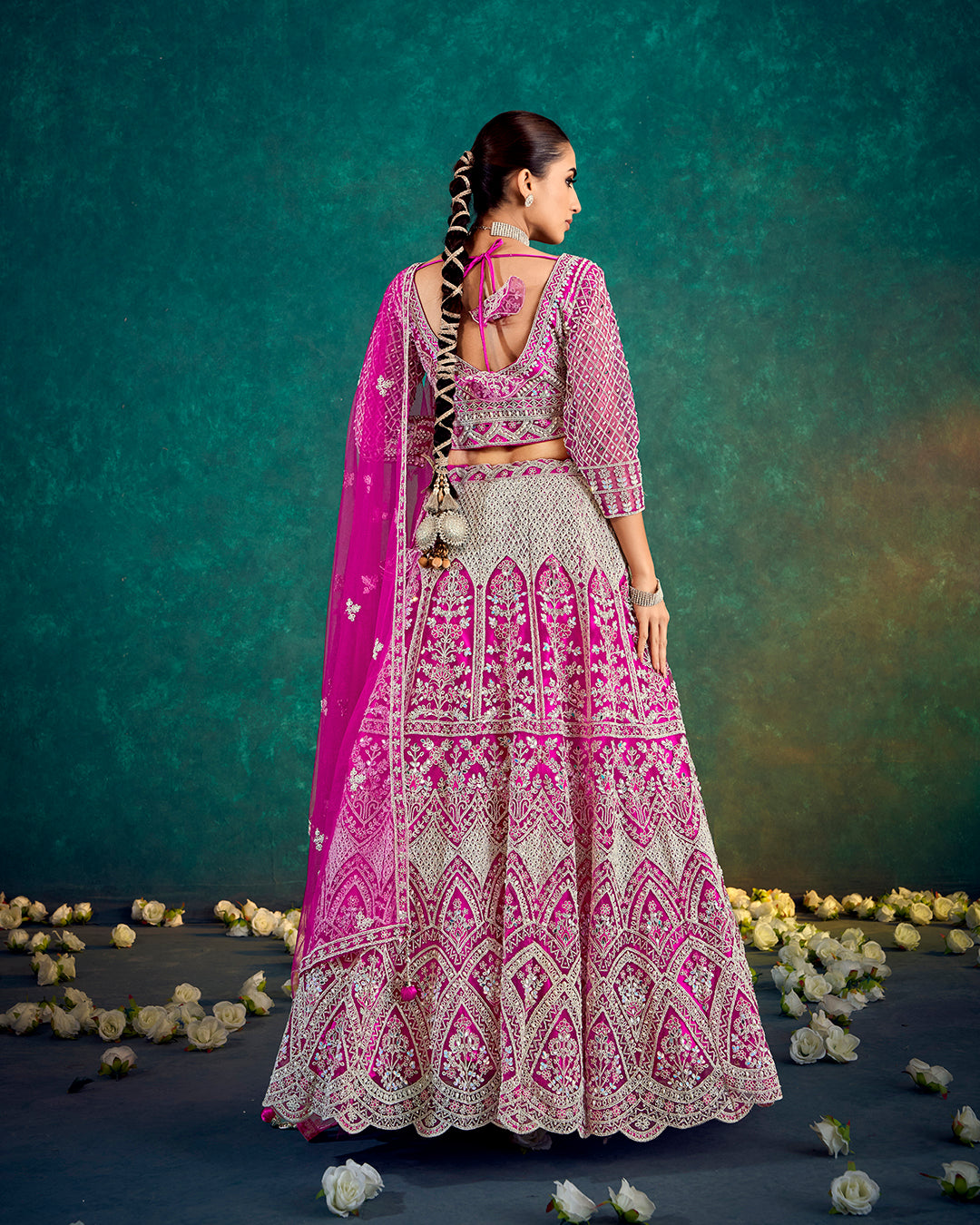 Vibrant Floral Fusion Lehenga Set