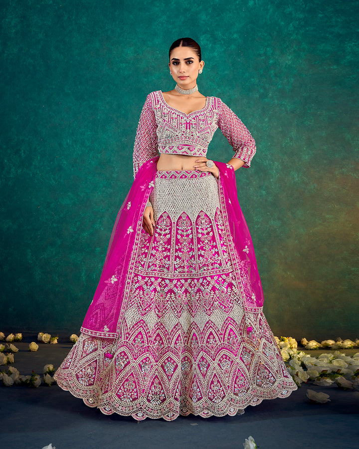 Vibrant Floral Fusion Lehenga Set