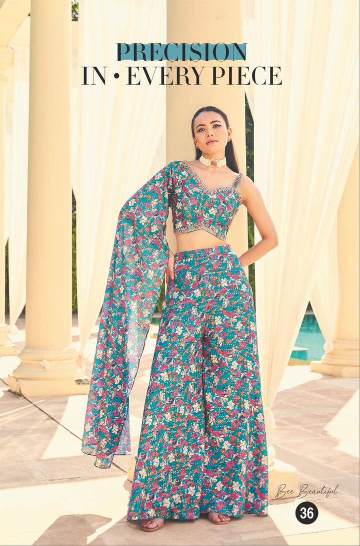 Floral Elegance Palazzo Set