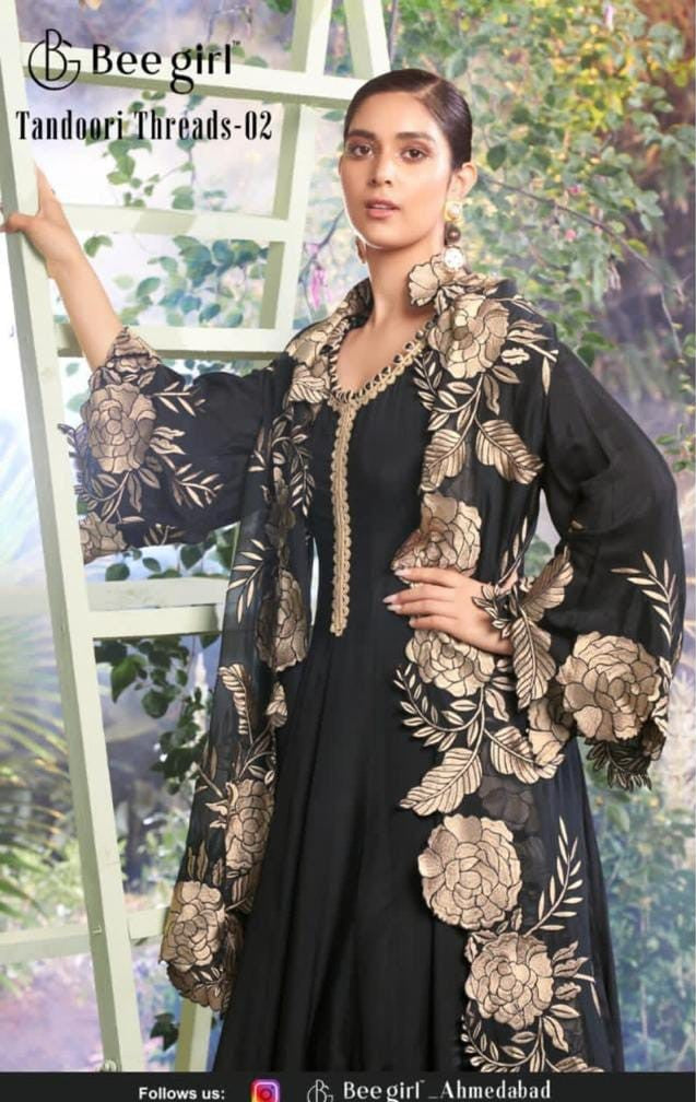 Majestic Black Anarkali by