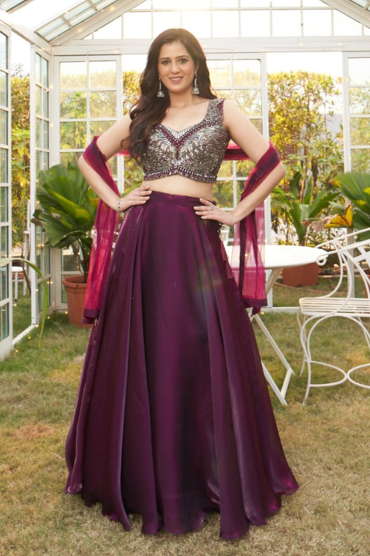 Radiant Red Designer Lehenga Set