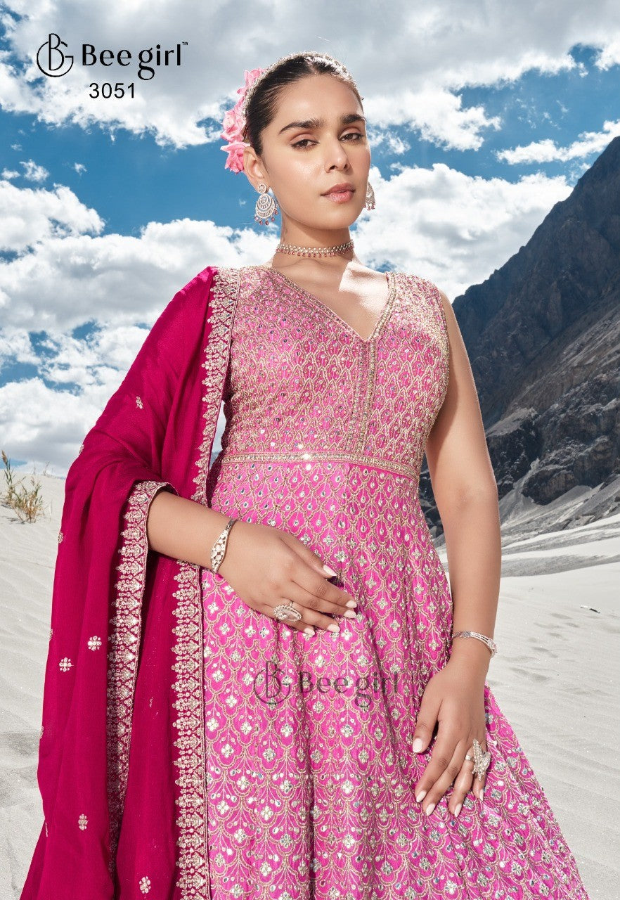 Radiant Rani Pink Gown by B Girl