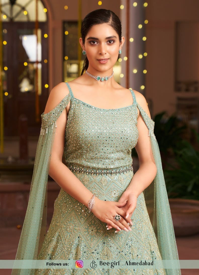Elegant Green Gown by B Girl