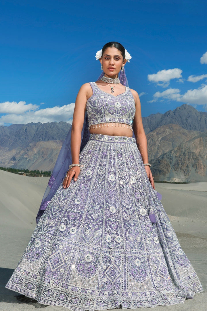 Ethereal Lilac Elegance – B Girl Lehenga