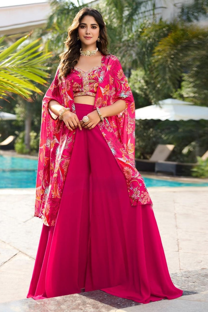 Vibrant Floral Choli with Jacket