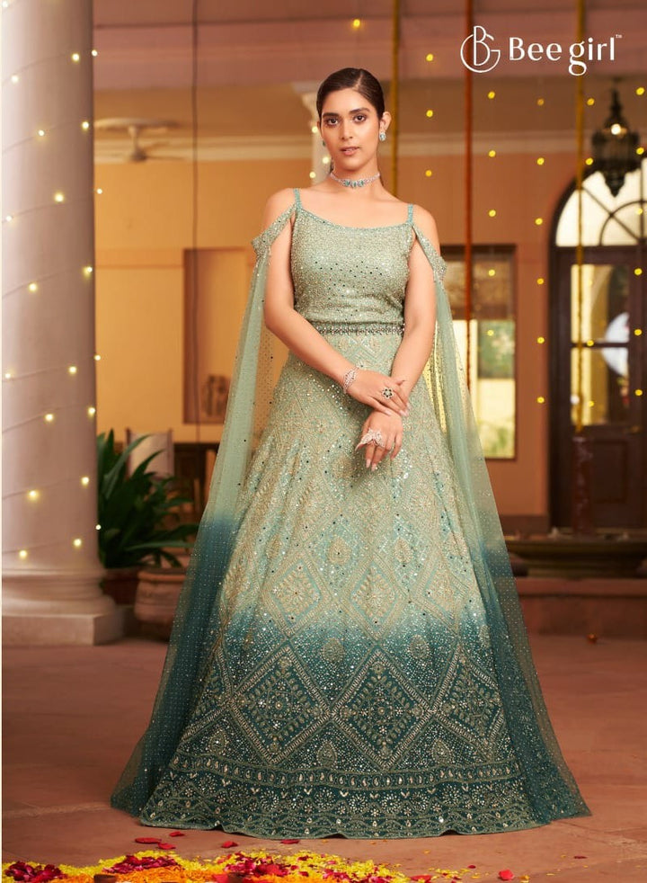 Elegant Green Gown by B Girl