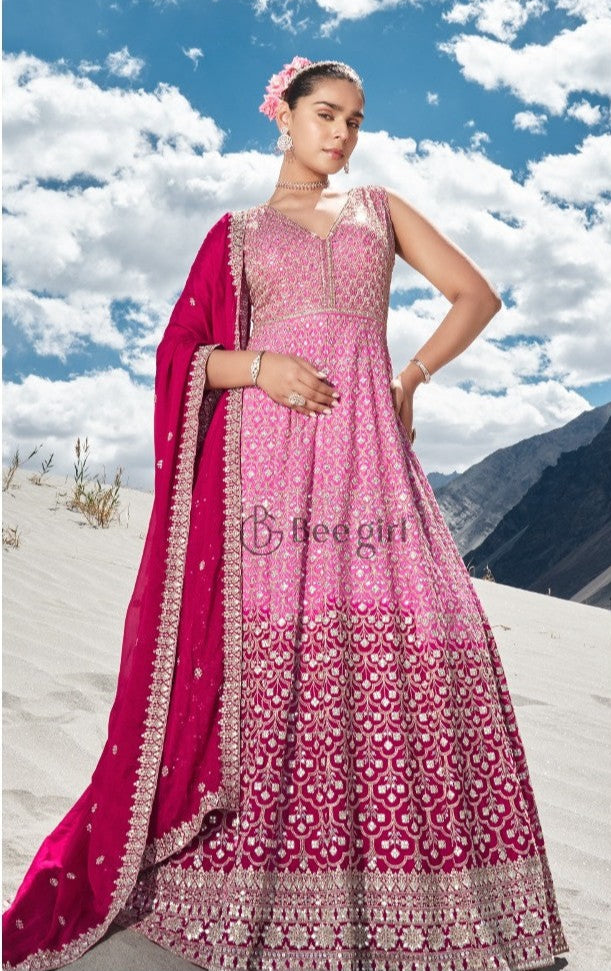 Radiant Rani Pink Gown by B Girl