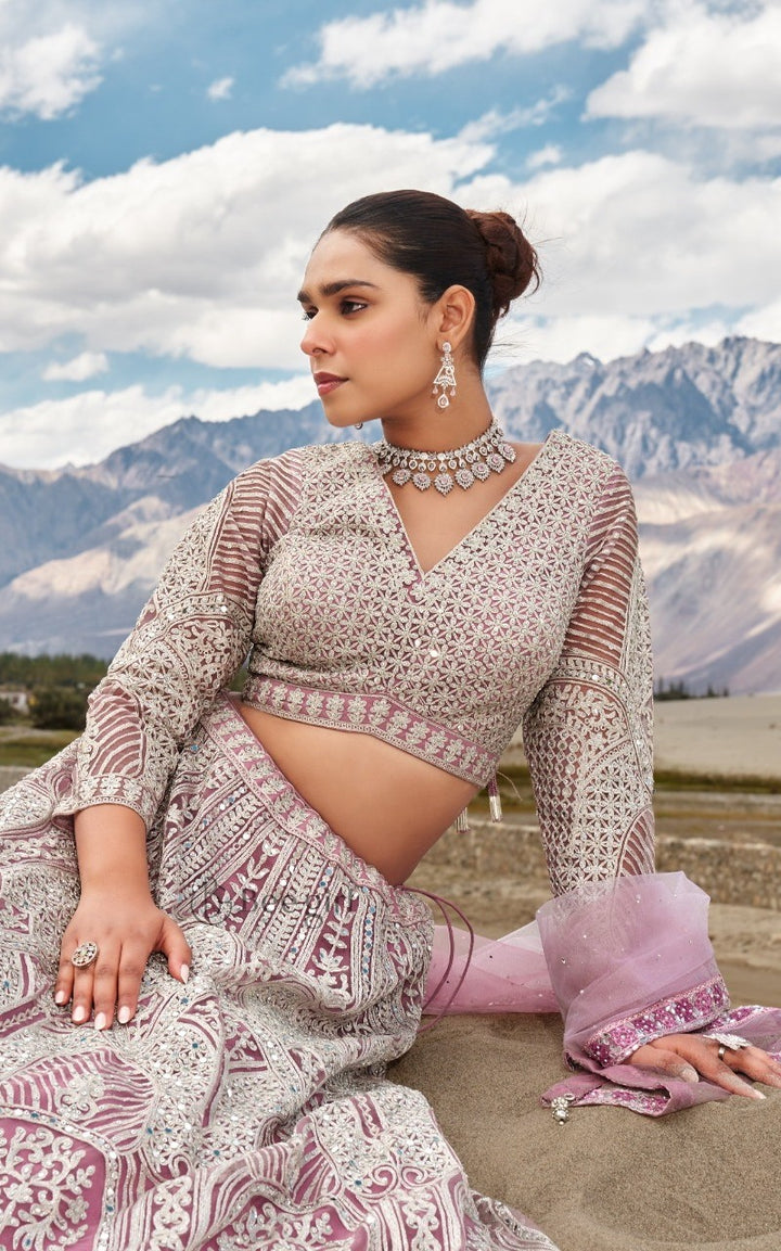 Radiant Pink Lehenga with Choli by B Girl