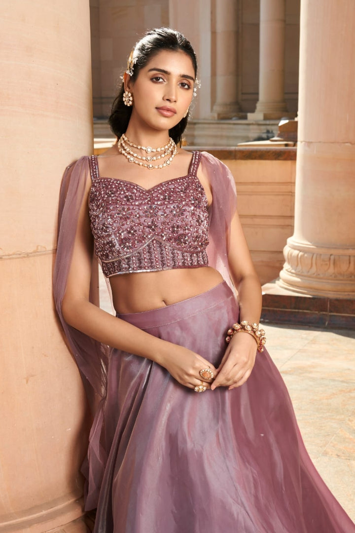Elegant Lavender Lehenga with Choli
