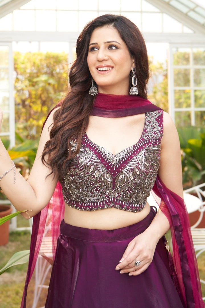 Radiant Red Designer Lehenga Set