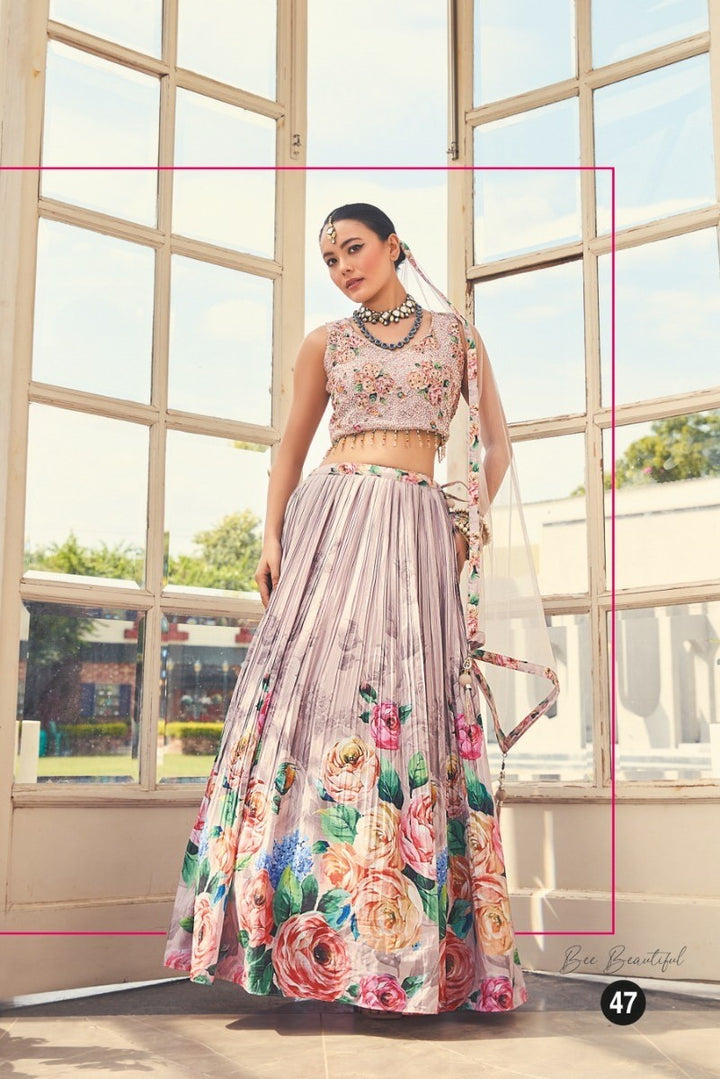 Elegant Biscuit-Toned Lehenga with Choli by B Girl
