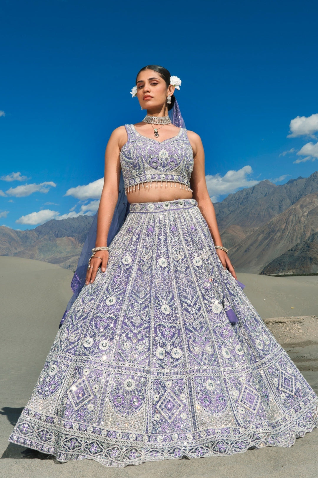 Ethereal Lilac Elegance – B Girl Lehenga