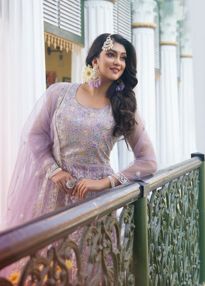 Lavender Luxe Embroidered Gown