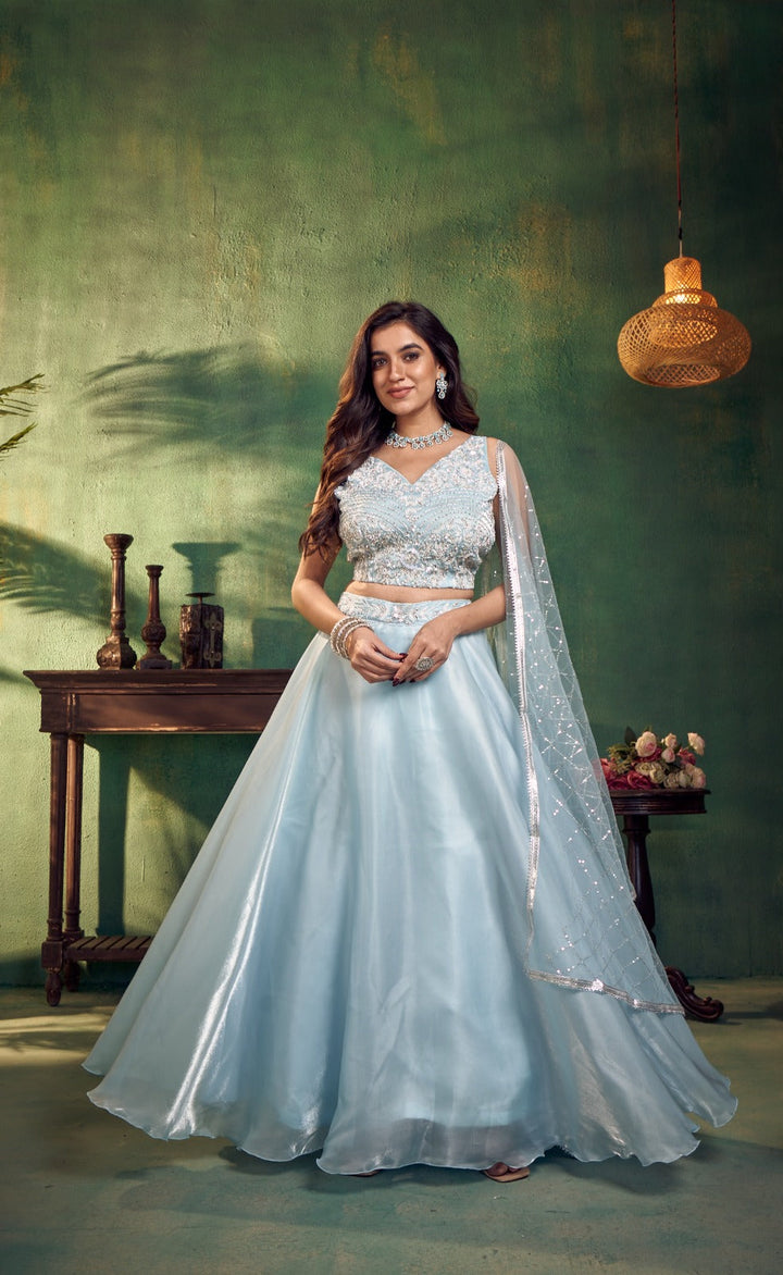 Icy Radiance Contemporary Lehenga Set
