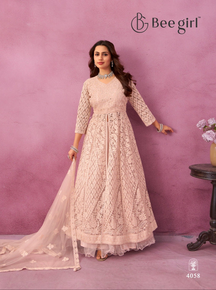 Pastel Blush Designer Anarkali Suit