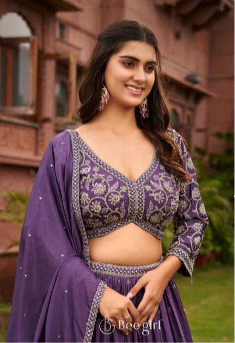 Purple Reign – Designer Festive Lehenga