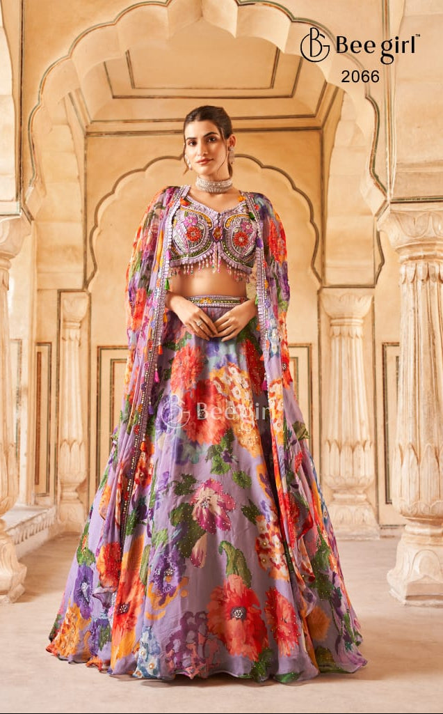 Royal Bloom Embroidered Cape