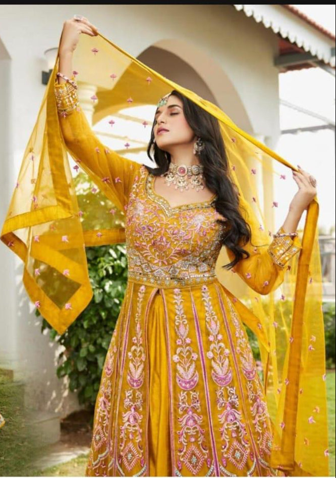 Luxe Legacy – Embroidered Indo-Western Gown