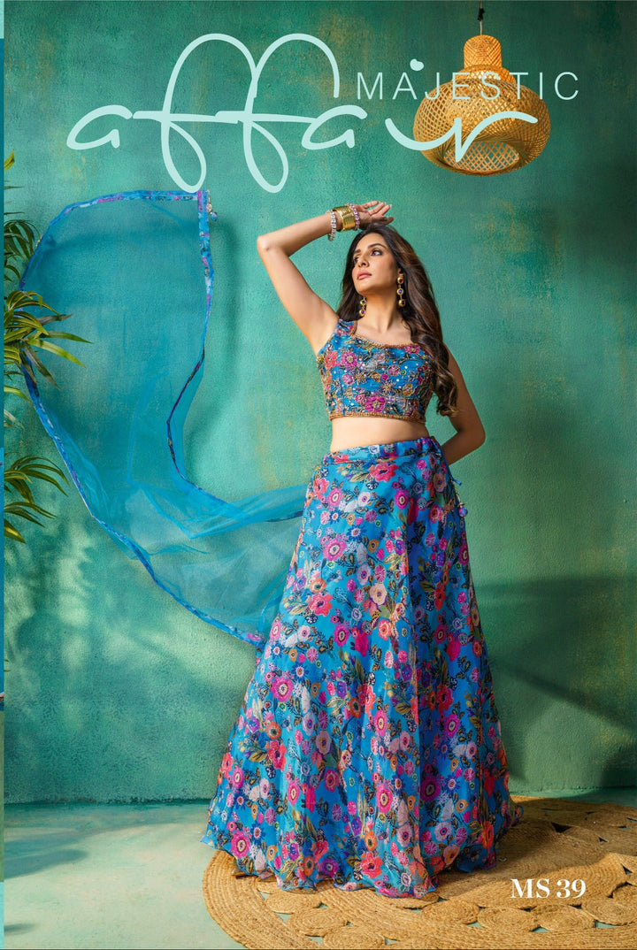 FloraPop – Bold Bloom Lehenga Set