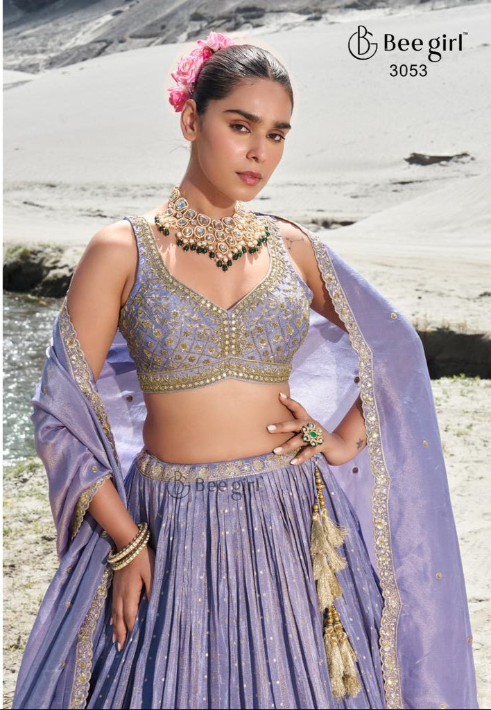 Soft Lavender Haze Lehenga Set