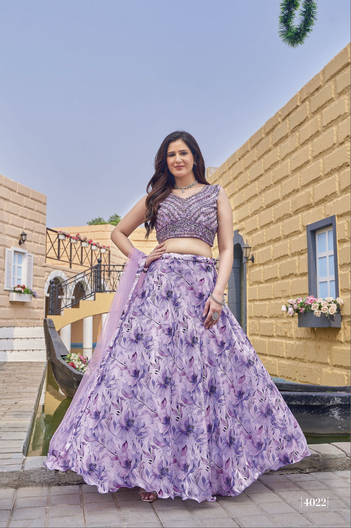 Lavender Luxe Designer Lehenga Set
