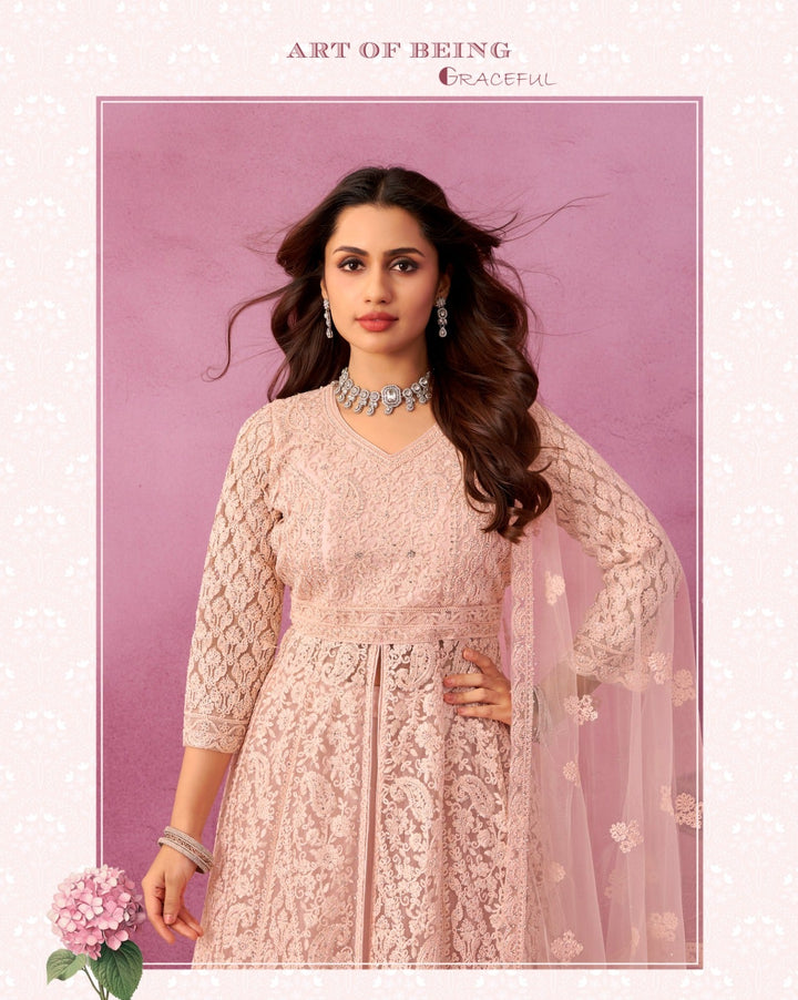 Pastel Blush Designer Anarkali Suit