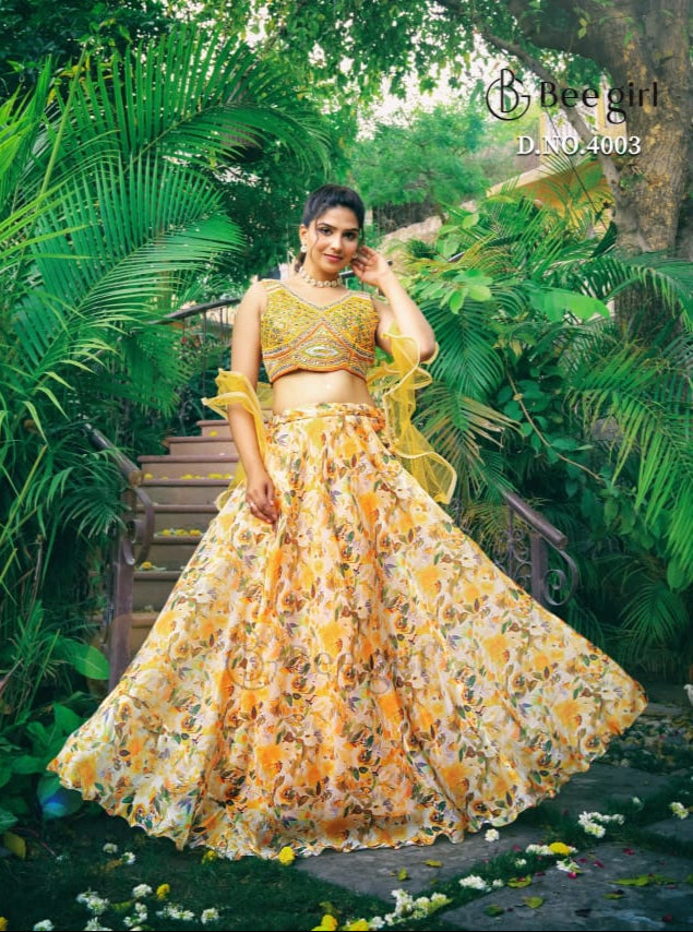 Sunlit Bloom Embroidered Lehenga Set