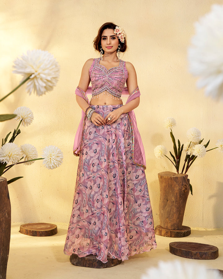 Airy Blossom Lehenga Set