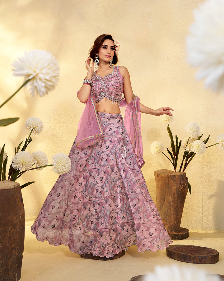 Airy Blossom Lehenga Set