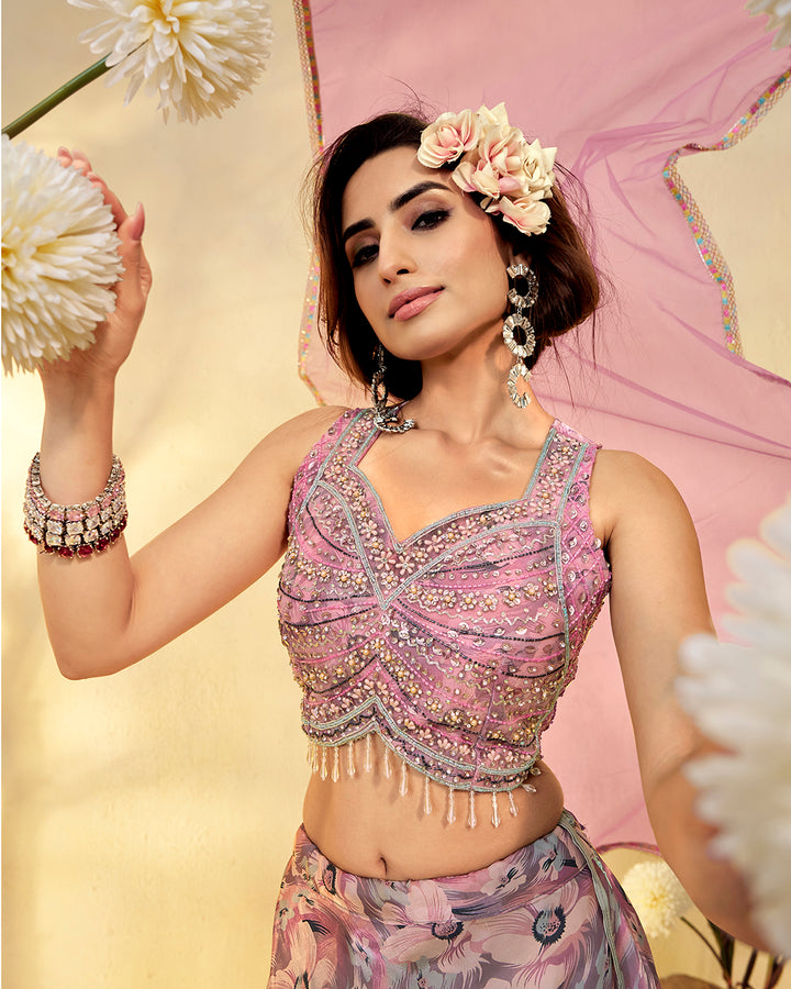 Airy Blossom Lehenga Set