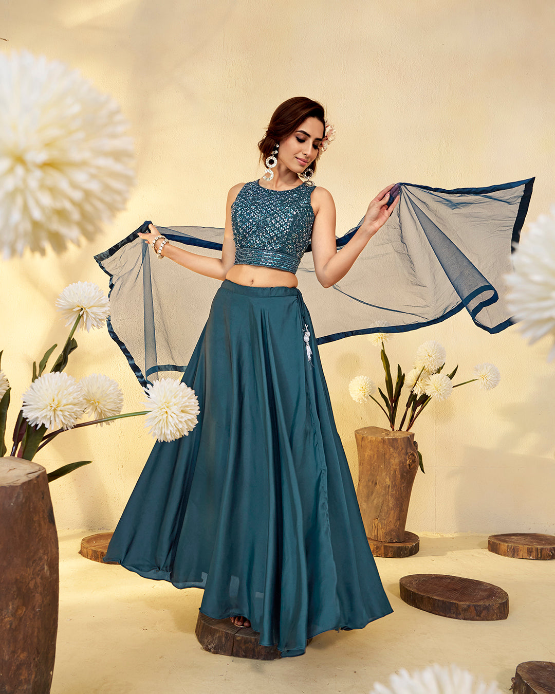 Elegant Blue Lehenga Set