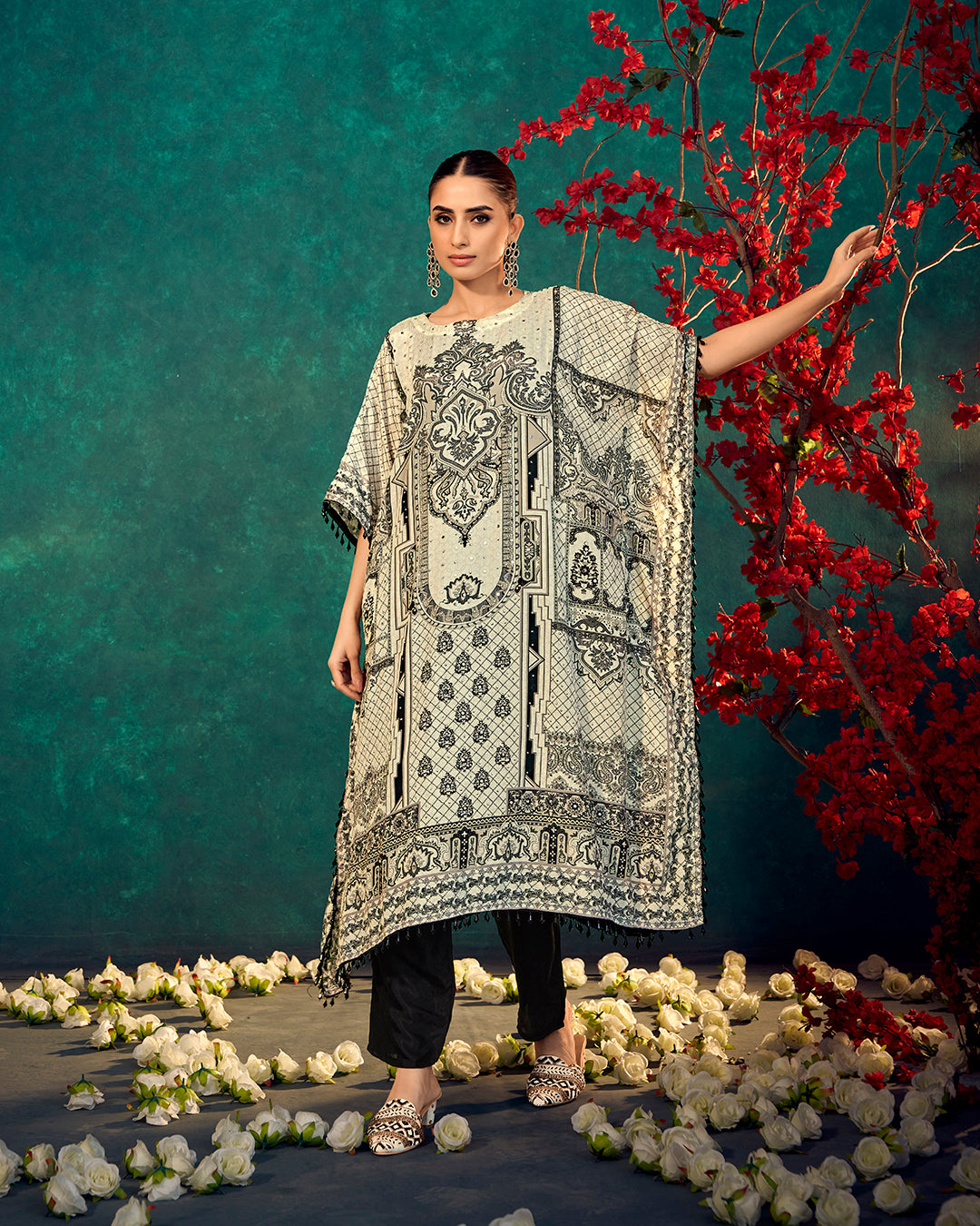 Monochrome Muse Kaftan